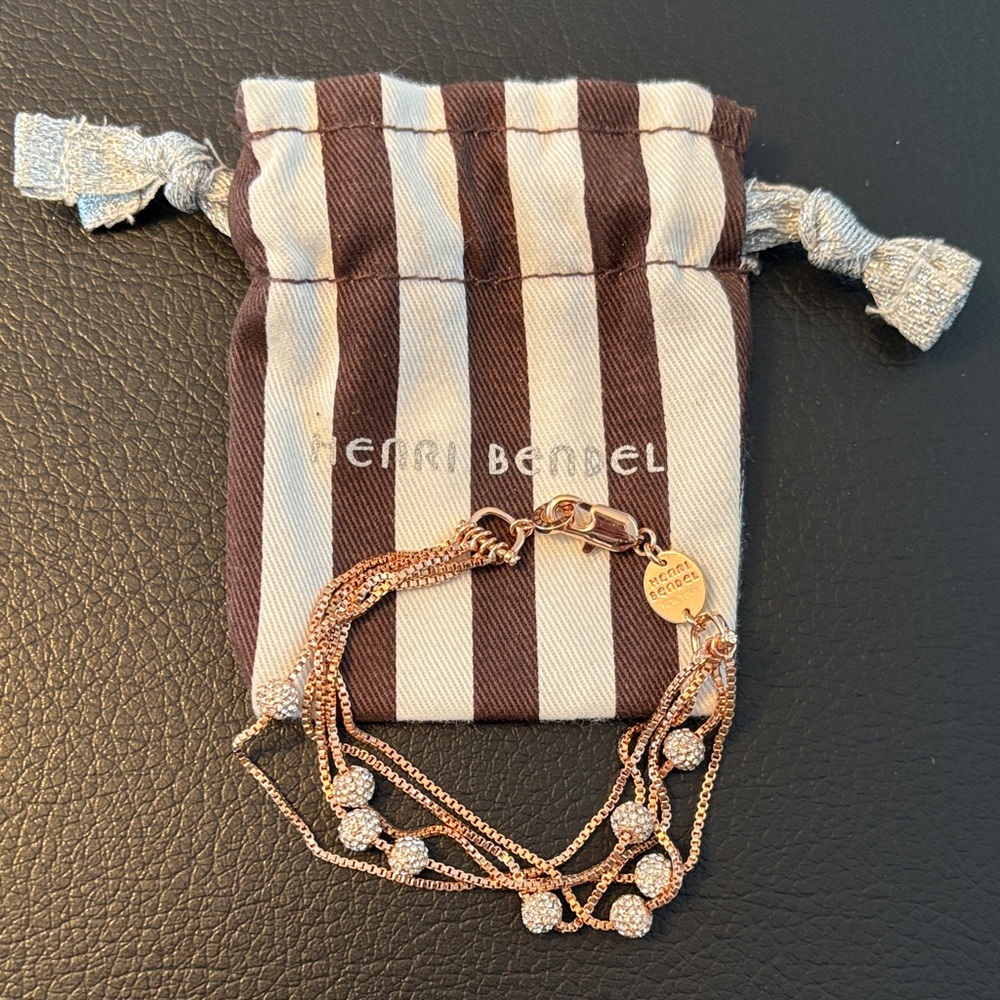 Henri Bendel Rose Gold Multi-Strand Bracelet